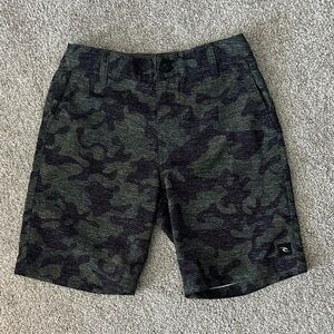 Rip Curl Little Boy Camo Shorts - Green and Black Size 23 waist, fits size 7